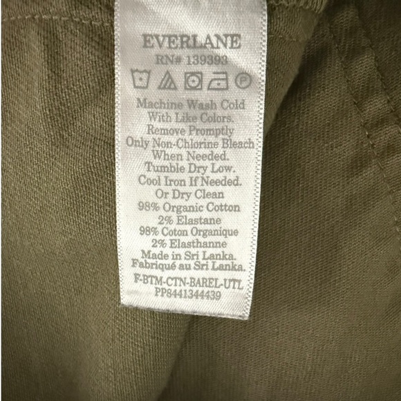 Everlane The Barrel Pant Olive Army Green Size 10 High Rise - Picture 5 of 6